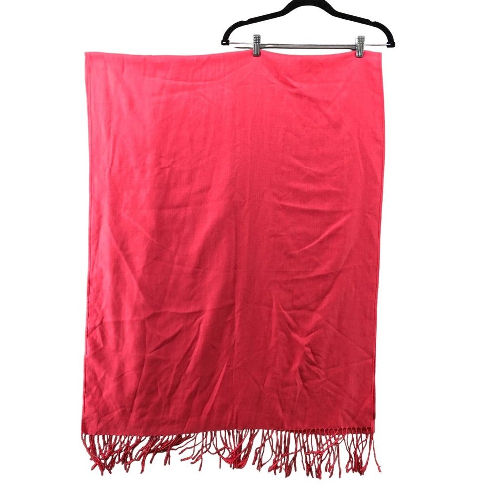 Pink Fringe Scarf Wrap - Women Accessories